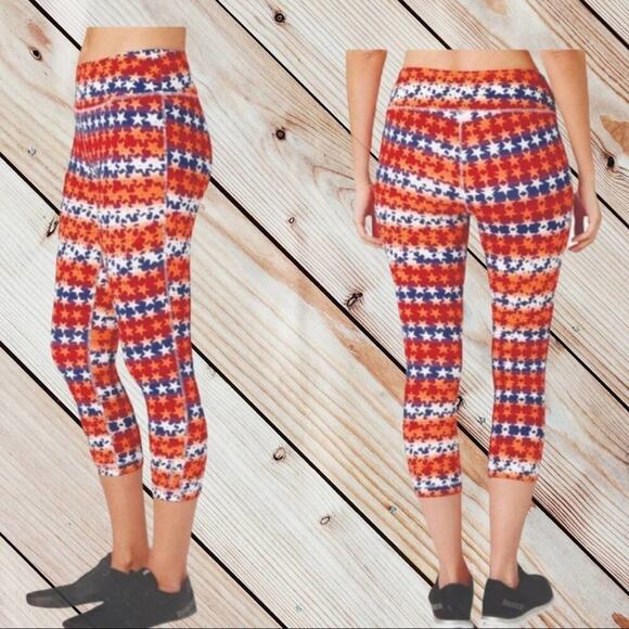 Reebok Pants - REEBOK Womens Red USA Stretch Cotton Leggings